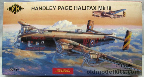 FM 1/48 Handley Page Halifax Mk III - RAF or French Air Force, 6042 plastic model kit